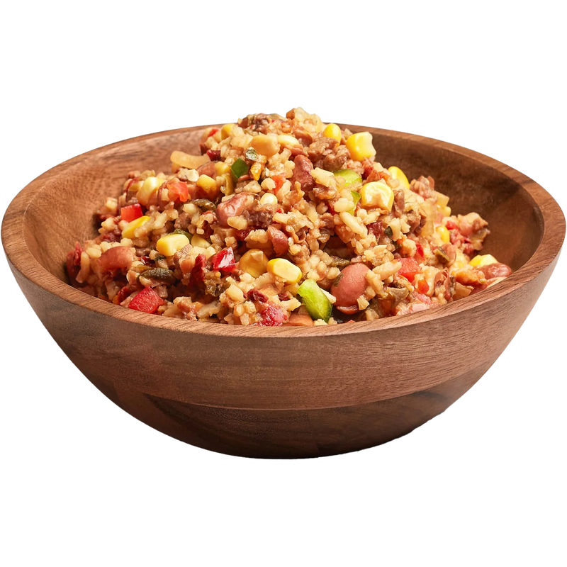 Fiesta Beef and Vegetable Bowl (2 Servings), Backpacker's Pantry Fiesta Beef and Vegetable Bowl in bowl