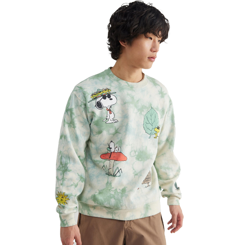 Peanuts X Parks Project Tie Dye Crew, Parks Project Peanuts X Parks Project Tie Dye Crew Front