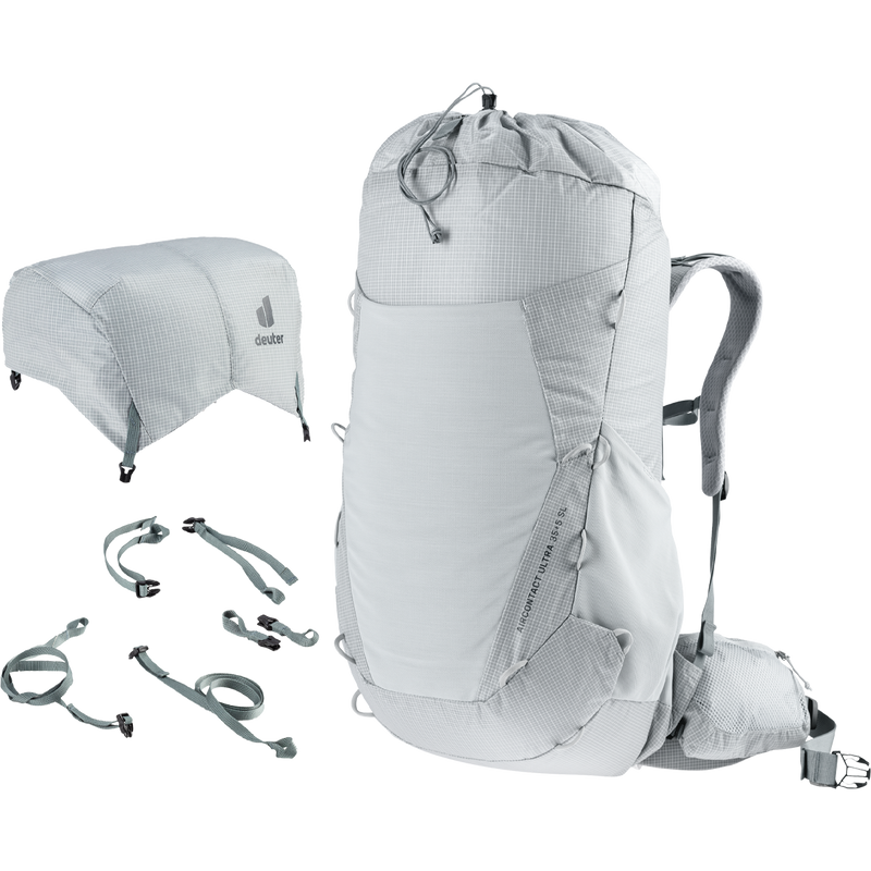 Aircontact Ultra 35+5 SL, Deuter Aircontact Ultra 35+5 SL with topper and straps