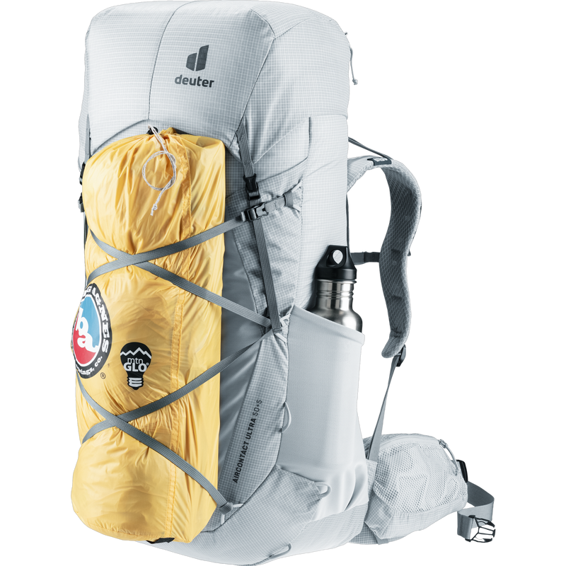 Aircontact Ultra 50+5, Deuter Aircontact Ultra 50+5 in Tin-Shale with tent