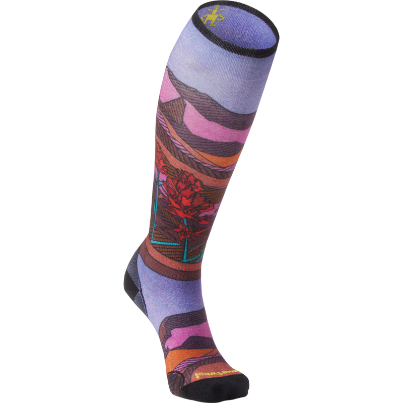 Women's Ski Floral Field Print Over The Calf Socks, Smartwool Women's Ski Floral Field Print Over The Calf Socks front