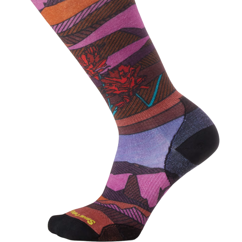 Women's Ski Floral Field Print Over The Calf Socks, Smartwool Women's Ski Floral Field Print Over The Calf Socks toe