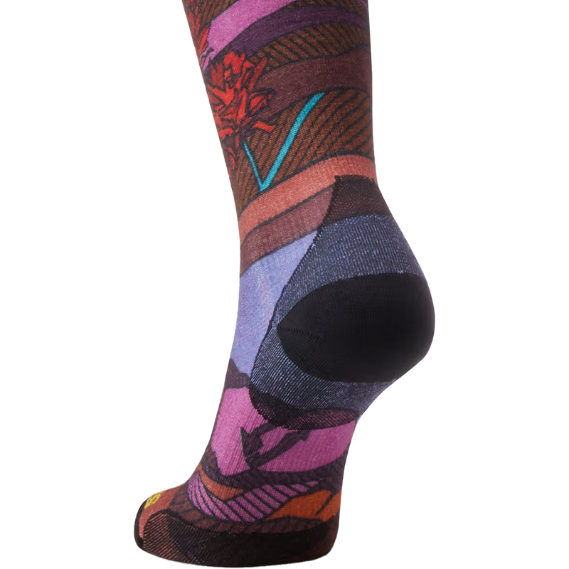 Women's Ski Floral Field Print Over The Calf Socks, Smartwool Women's Ski Floral Field Print Over The Calf Socks heel