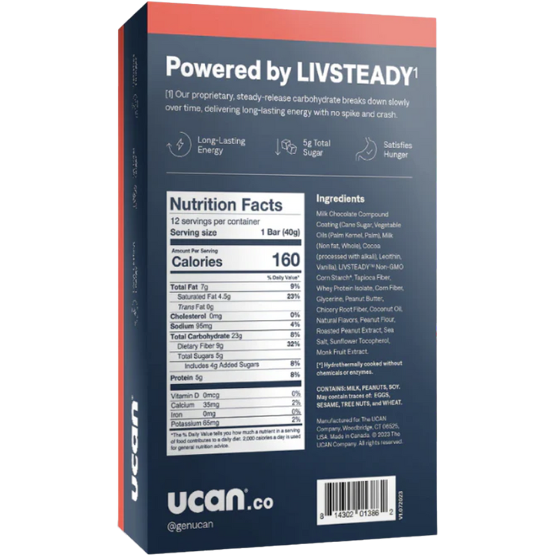 Energy Bars, UCAN Energy Bars back of package