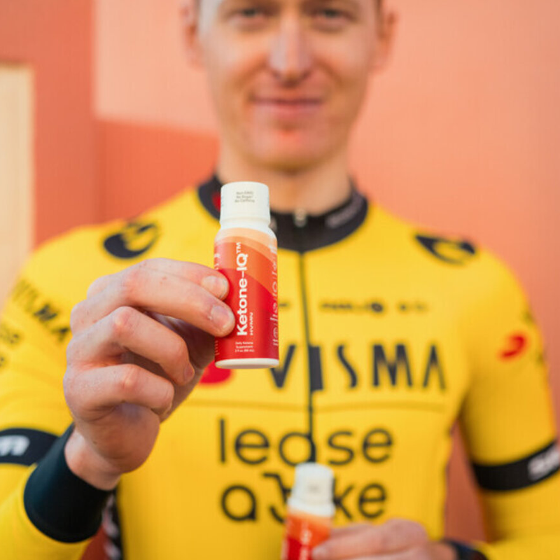 Ketone-IQ 2 oz Shots, HVMN Ketone IQ 2oz Shot in hand