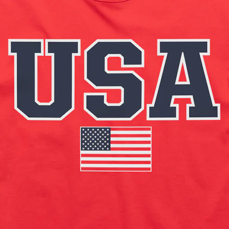 Men's USA Block Franklin Tee, 47 Brand Men's USA Block Franklin Tee front graphic