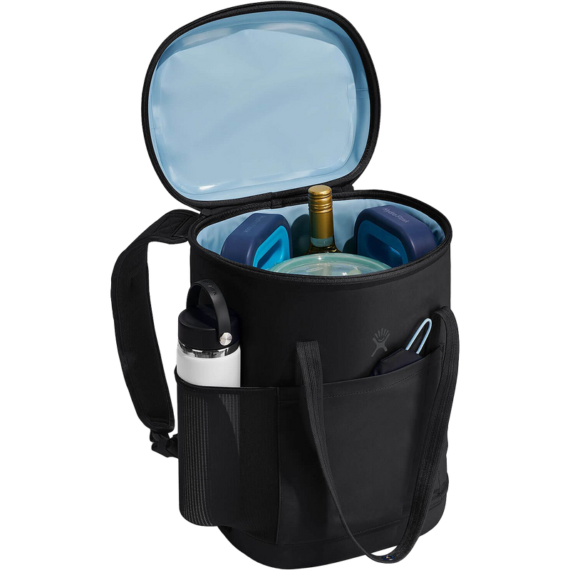 20 L Carry Out Soft Cooler Pack, Hydro Flask 20 L Carry Out Soft Cooler Pack in Black top open