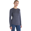 Icebreaker Women's Merino 125 Cool-Lite Sphere III Long Sleeve Tee in Midnight Navy Heather