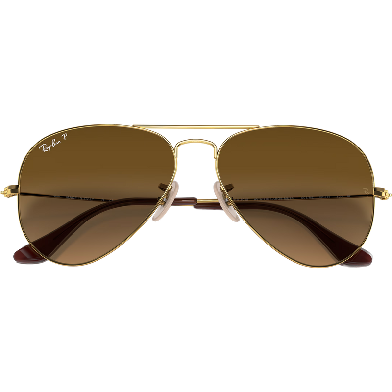 Aviator M, Ray ban Aviator M Arista Gold/Brown Gradient front folded