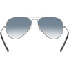 Ray Ban Aviator M in Silver/Clear Gradient Blue back