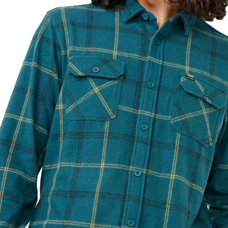 Men's Grid Long Sleeve Shirt, Rip Curl Men's Grid Long Sleeve Shirt button up