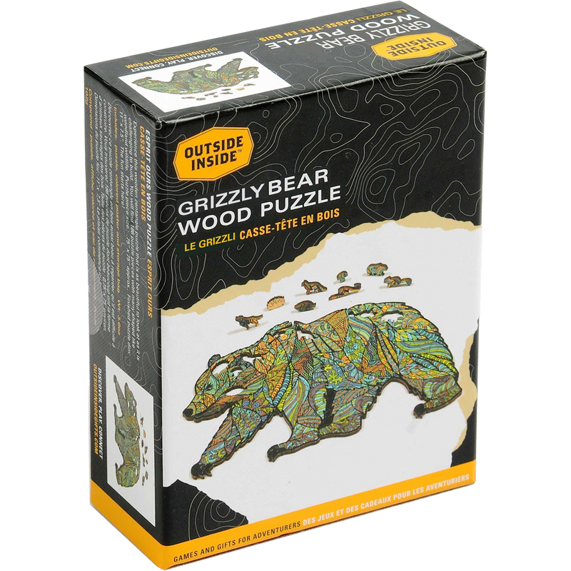 Grizzly Bear Wood Puzzle, GSI Outdoors Grizzly Bear Wood Puzzle box