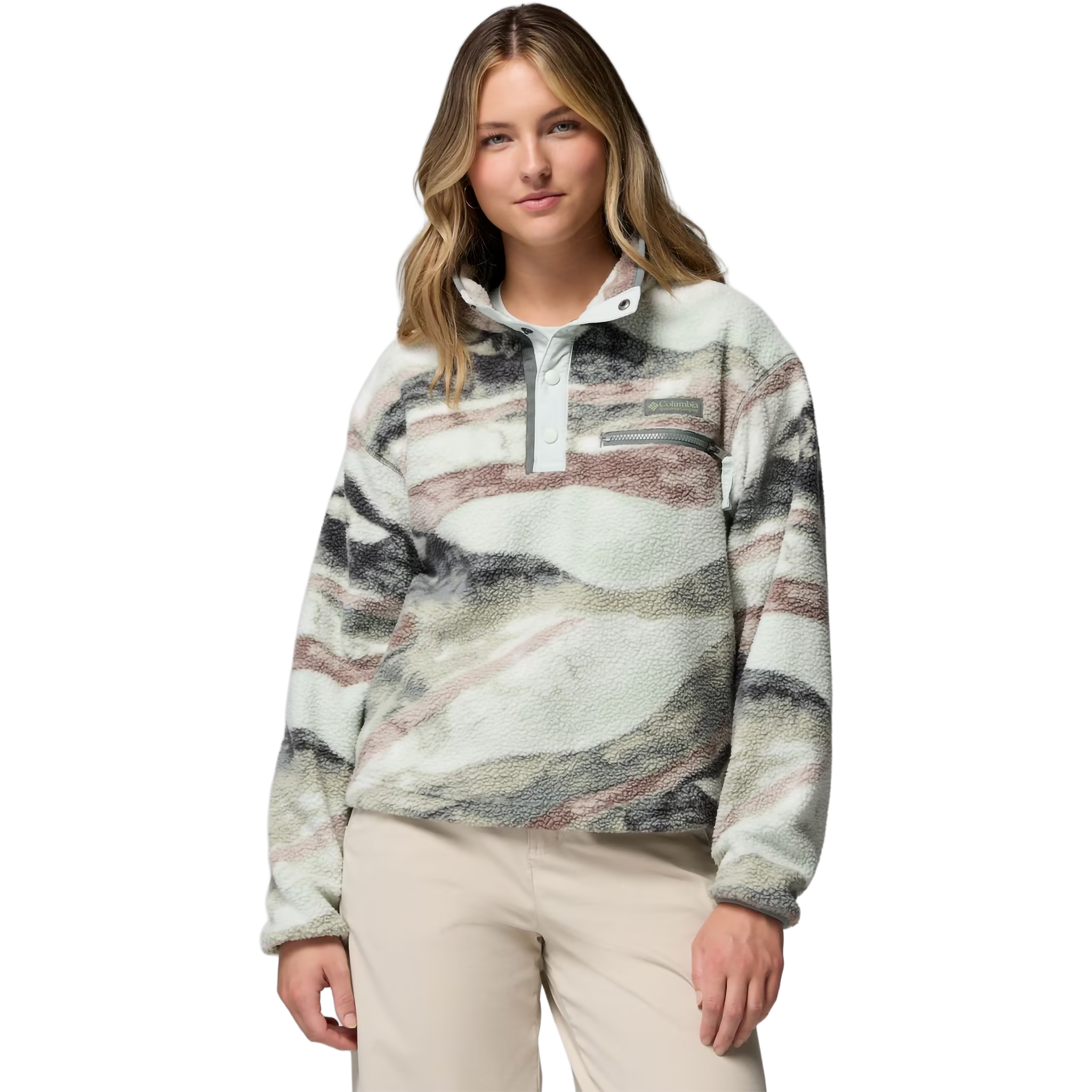 Women's Helvetia II Printed Crop 1/2 Snap Pullover alternate view