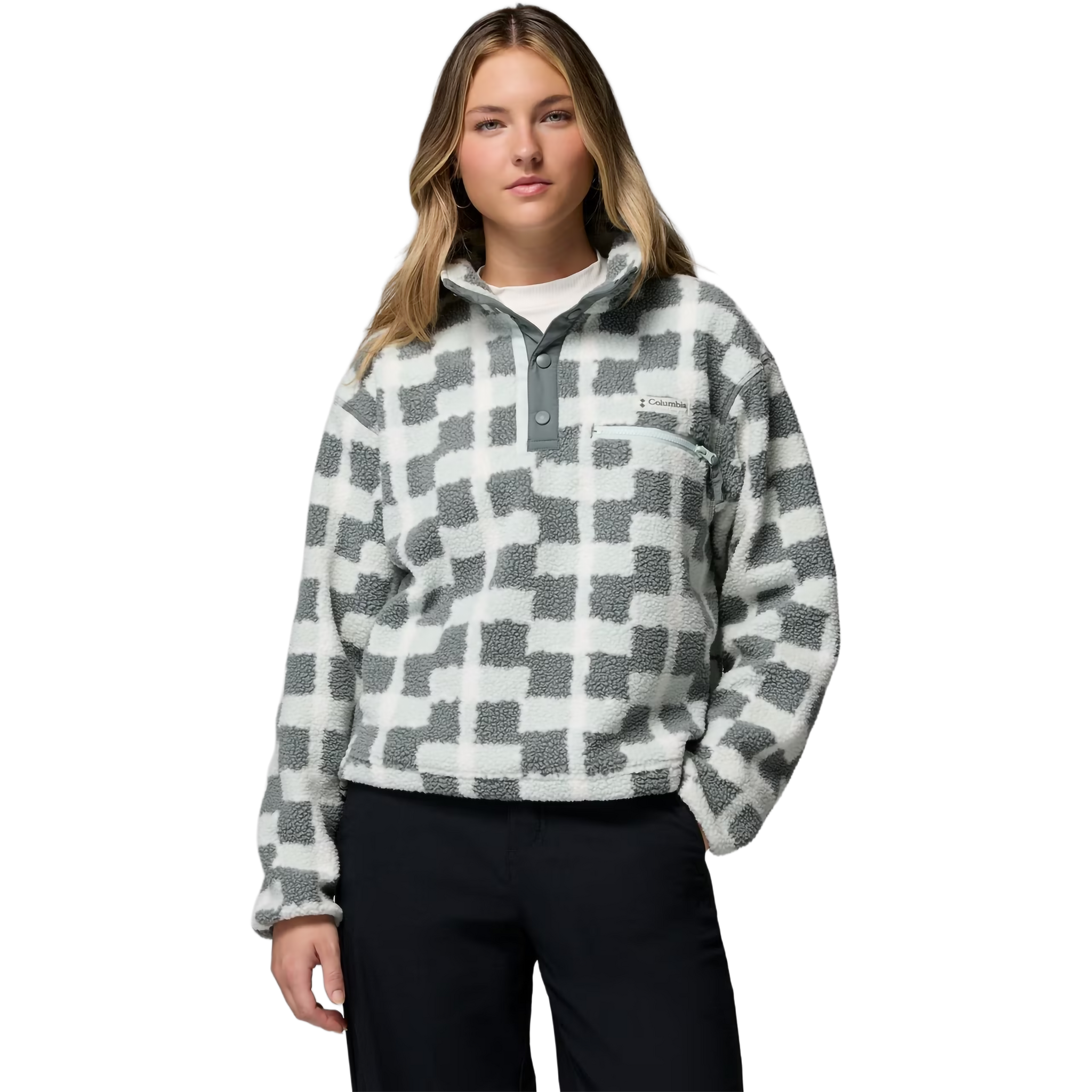Women's Helvetia II Printed Crop 1/2 Snap Pullover alternate view