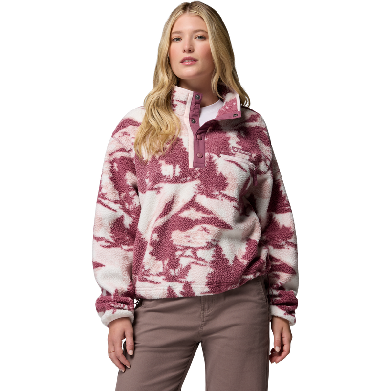 Women's Helvetia II Printed Crop 1/2 Snap Pullover, Featured Image