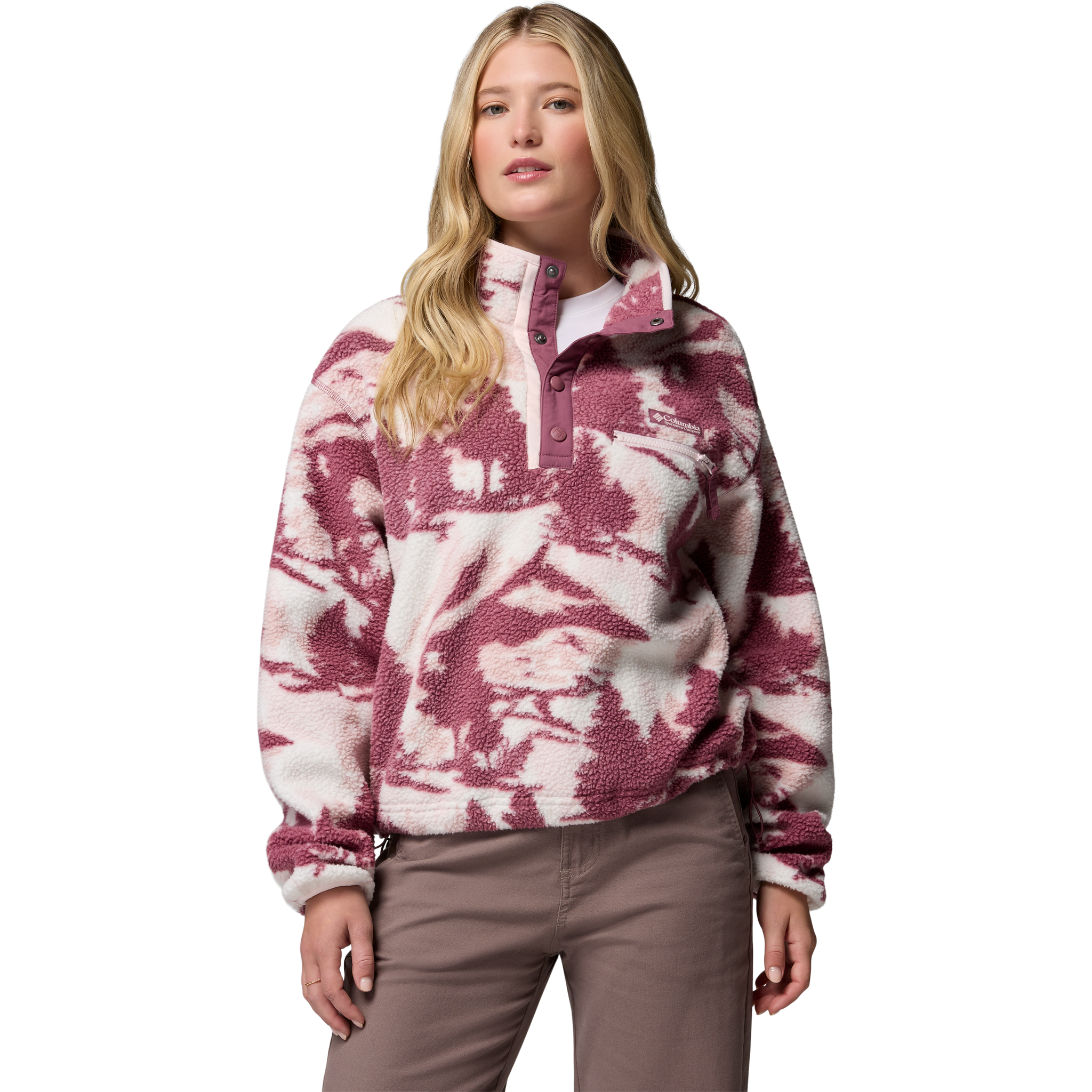Women's Helvetia II Printed Crop 1/2 Snap Pullover alternate view