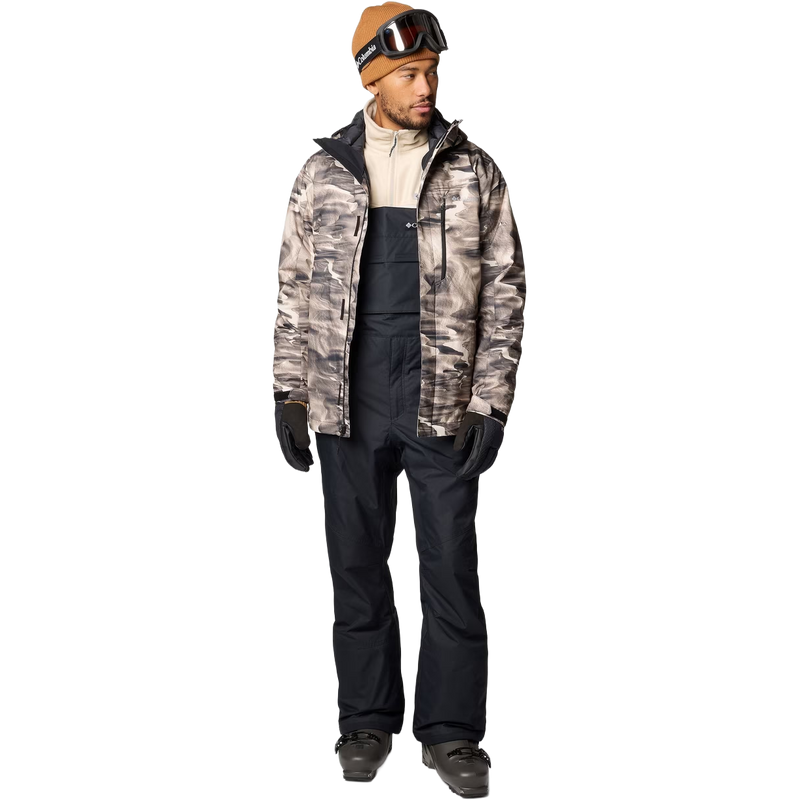 Men's Iceventure II Bib, Columbia Men's Iceventure™ II Bib in Black front with jacket