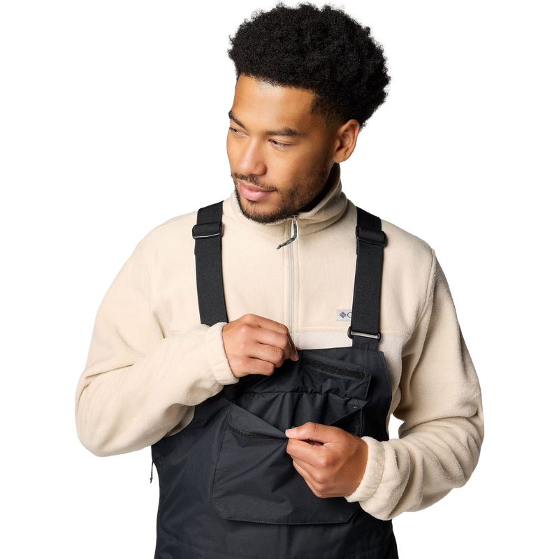 Men's Iceventure II Bib, Columbia Men's Iceventure™ II Bib in Black front pocket