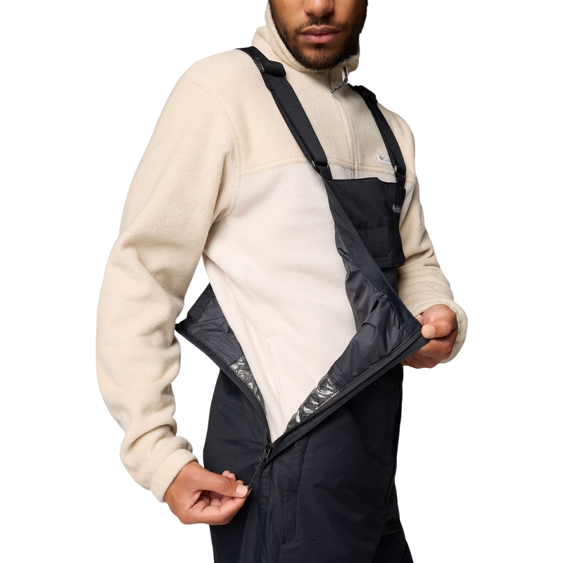 Men's Iceventure II Bib, Columbia Men's Iceventure™ II Bib in Black right side zipper