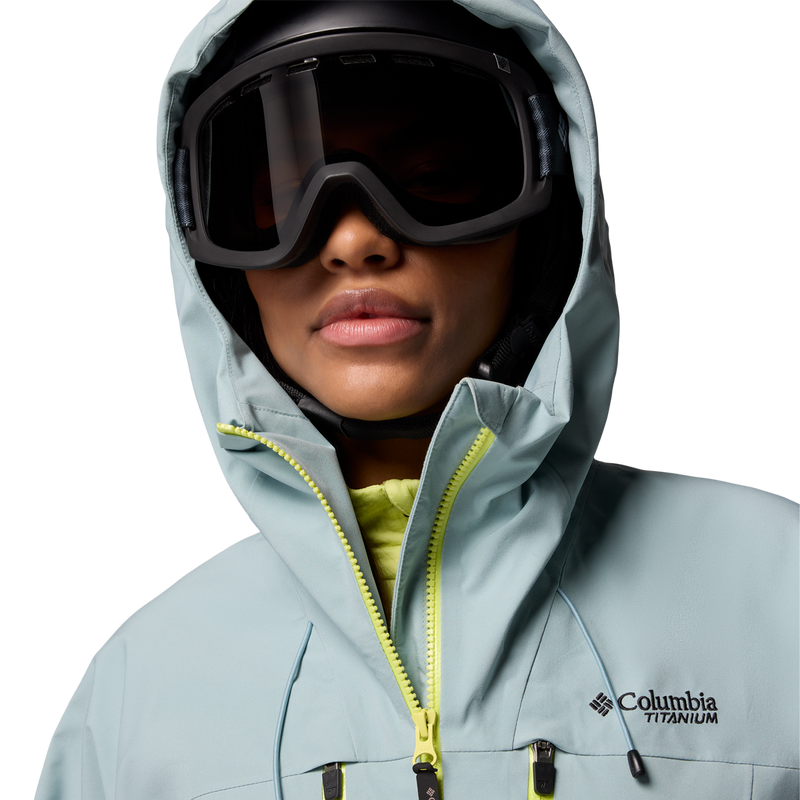 Women's Platinum Peak II 3L Shell, Columbia Women's Platinum Peak™ II 3L Shell Jacket front hood