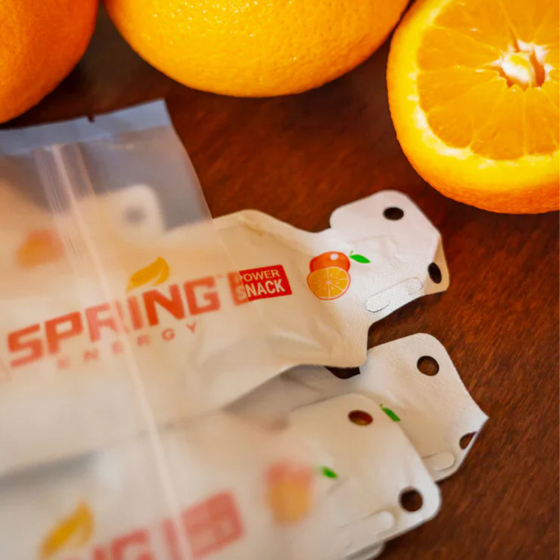 Power Snack Gel, Spring Nutrition Power Snack Gel on table