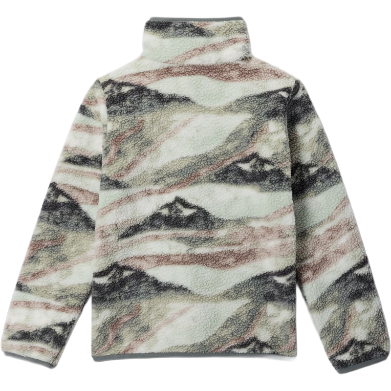 Youth Helvetia II Printed 1/2 Snap Pullover, Columbia Youth Helvetia II Printed 1/2 Snap Pullover in 342 Sedona Sage Summits Tea Light back