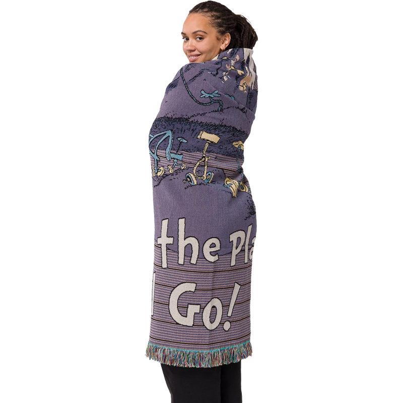 Dr. Seuss x Parks Project Striped Woven Blanket, Parks Project Dr. Seuss x Parks Project Striped Woven Blanket around body
