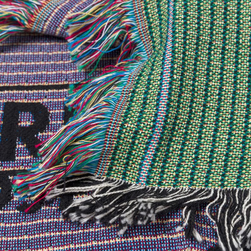 Dr. Seuss x Parks Project Striped Woven Blanket, Parks Project Dr. Seuss x Parks Project Striped Woven Blanket fringe
