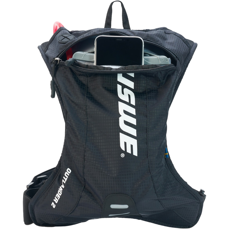Outlander 2L, USWE Outlander 2L in Carbon Black unzipped