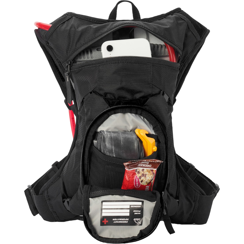 MTB Hydro 3L, USWE MTB Hydro 3L in Carbon Black unzipped