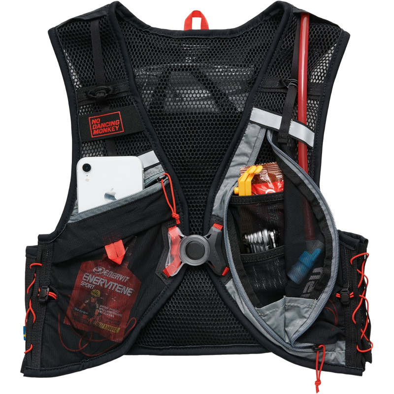 Rush 8L Bike Hydration Vest, USWE Rush 8L Bike Hydration Vest in Carbon Black front loaded