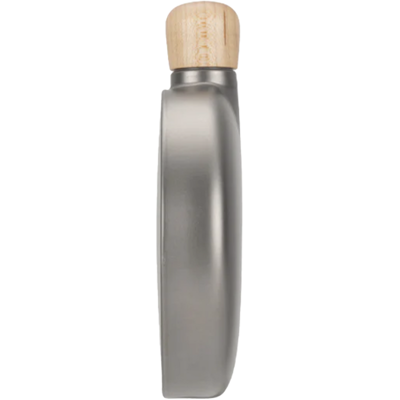 Round Titanium 5 oz Flask, Snow Peak Round Titanium 5 oz Flask side