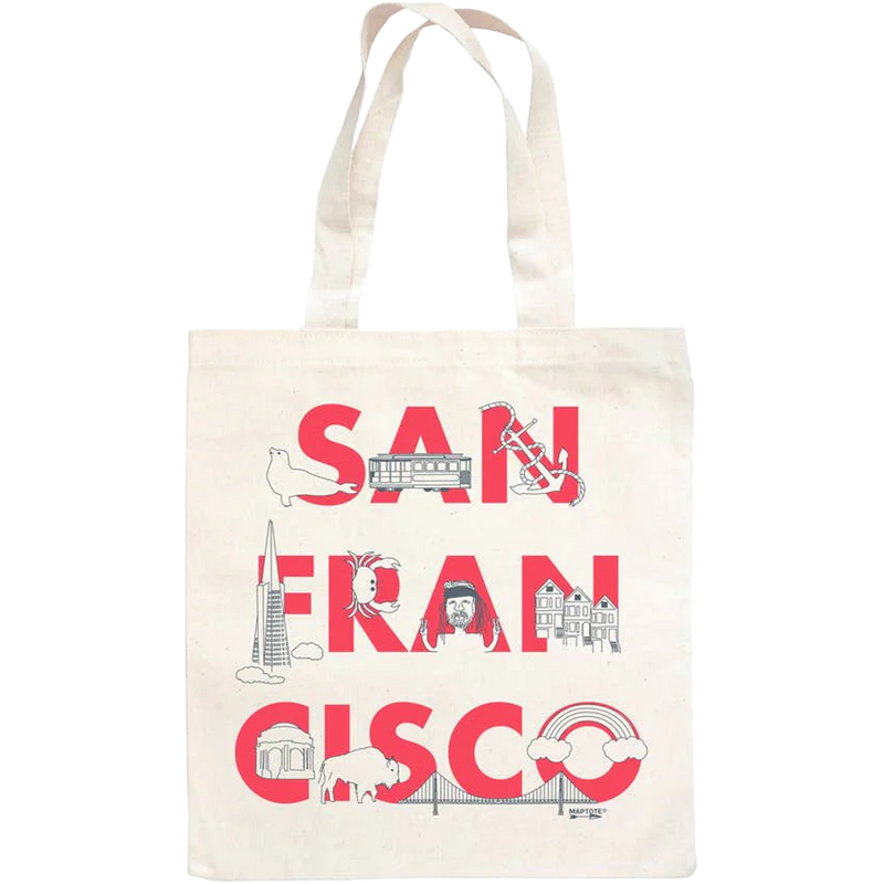 San Francisco Font Grocery Tote, Featured Image