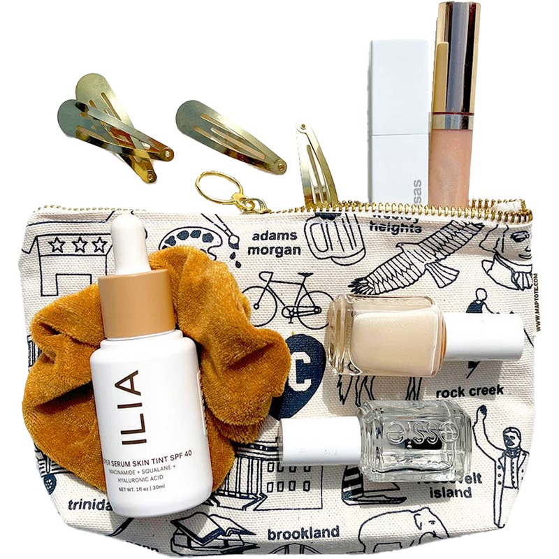 California Zipped Pouch, Maptote California Zipped Pouch with accessories