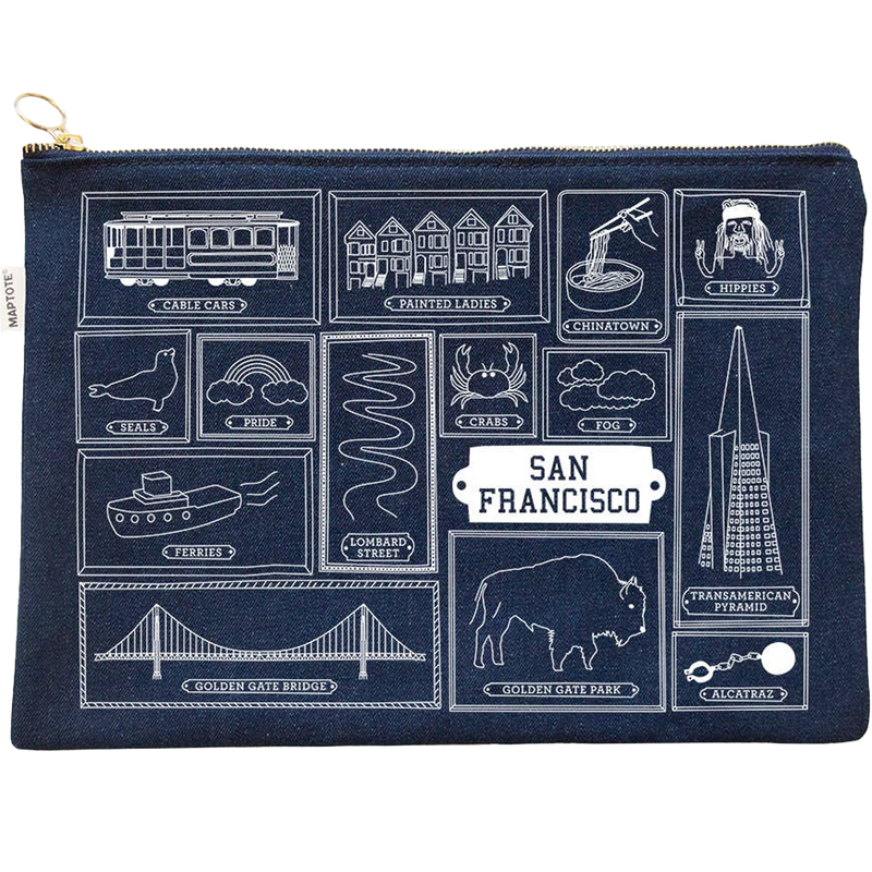 San Francisco Flat Zip Pouch, Featured Image