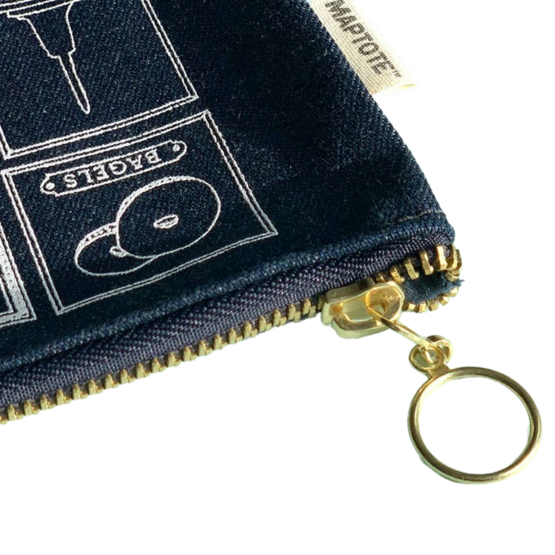 San Francisco Flat Zip Pouch, Maptote San Francisco Flat Zip Pouch zipper