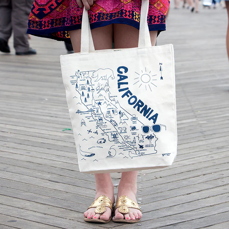 California Market Tote, Maptote California Market Tote in hand