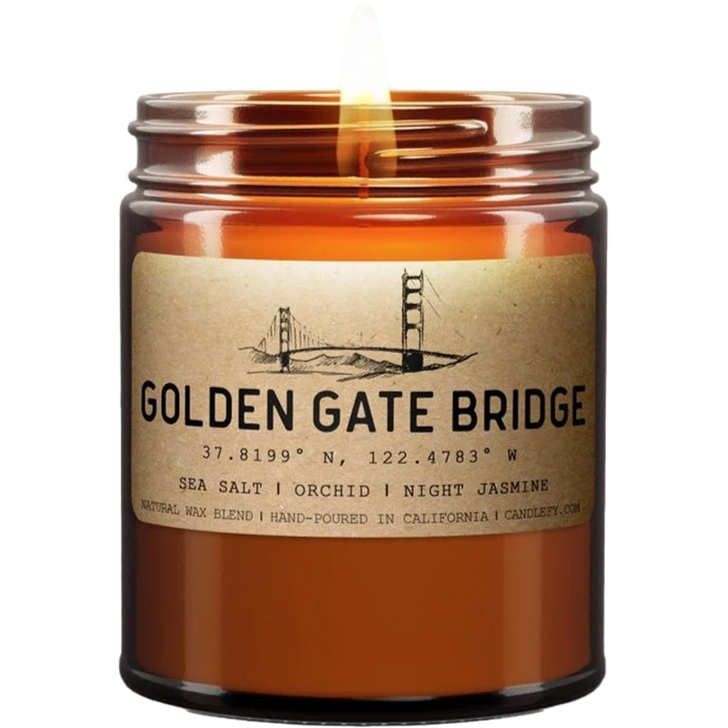 Golden Gate Bridge: California Candle, Candlefy Golden Gate Bridge: California Candle lit