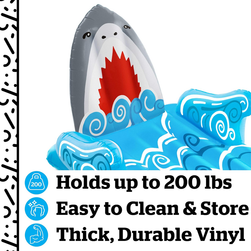 Shark Pool Lounger Float, Big Mouth Shark Pool Lounger Float details