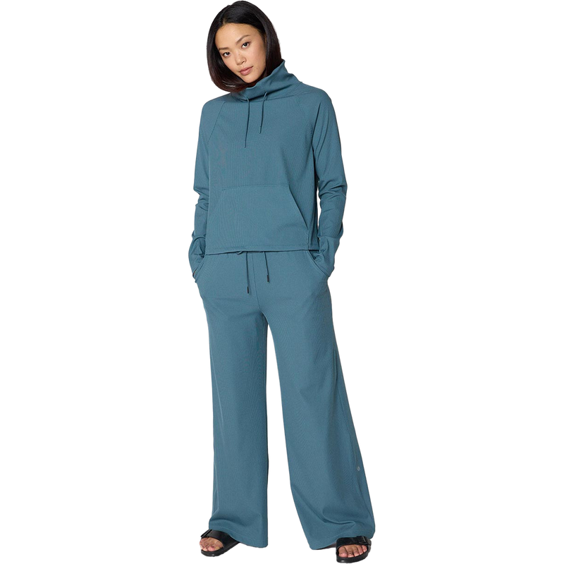 Women's Repose Mock Neck Pull Over, MPG Women's Repose Mock Neck Pull Over in Calm Teal front 