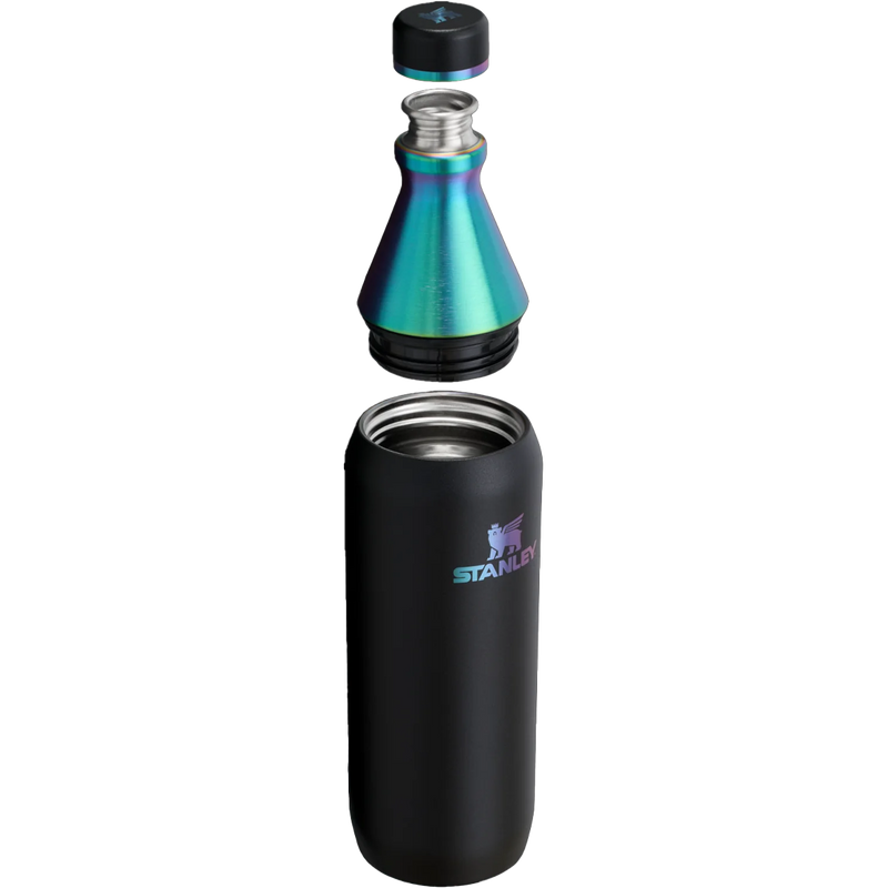 Black Chroma All Day Slim Bottle 20 oz, Stanley Black Chroma All Day Slim Bottle 20 oz open