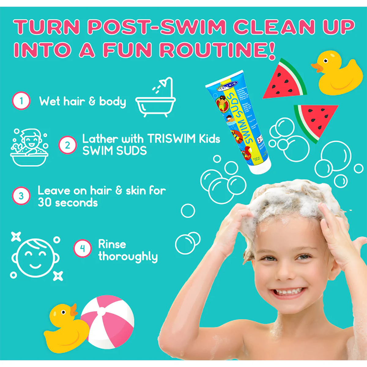 8.5oz Kids Natural Tear Free Swim Suds alternate view