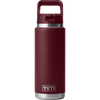 Yeti Rambler 26 oz Bottle with Straw Cap in Wild Vine Red