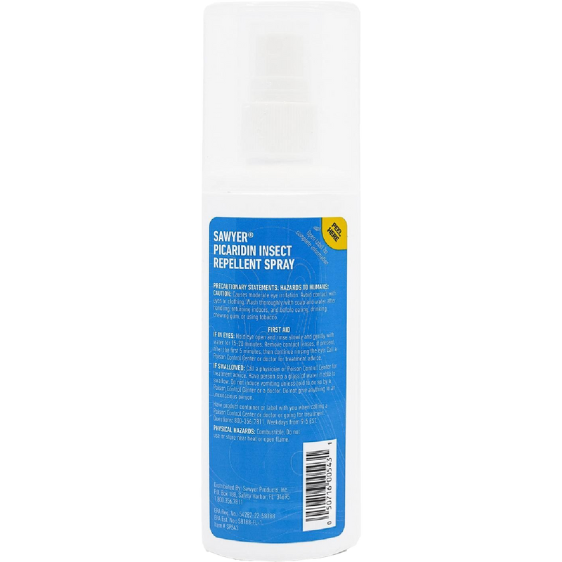 Picaridin 3 oz Spray, Sawyer Picaridin 3 oz Spray back