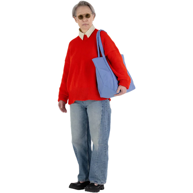 Cloud Bag, BAGGU Cloud Bag in Cornflower with model