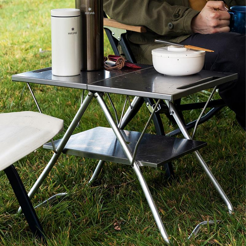 Stainless Steel My Table, Snow Peak Stainless Steel My Table lifestyle