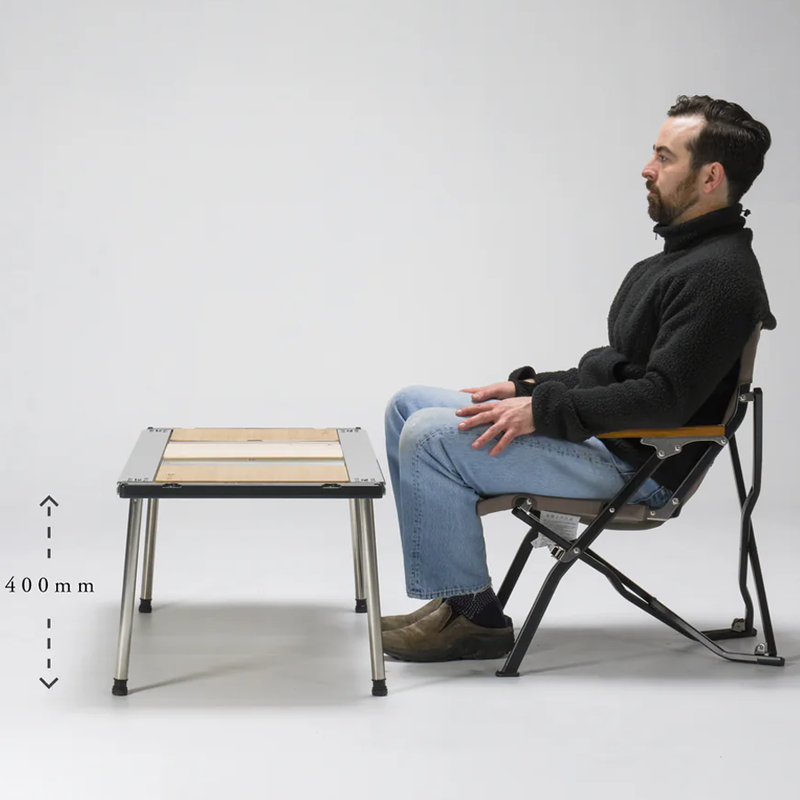 Renewed Single Action Low Table, Snow Peak Renewed Single Action Low Table sitting height