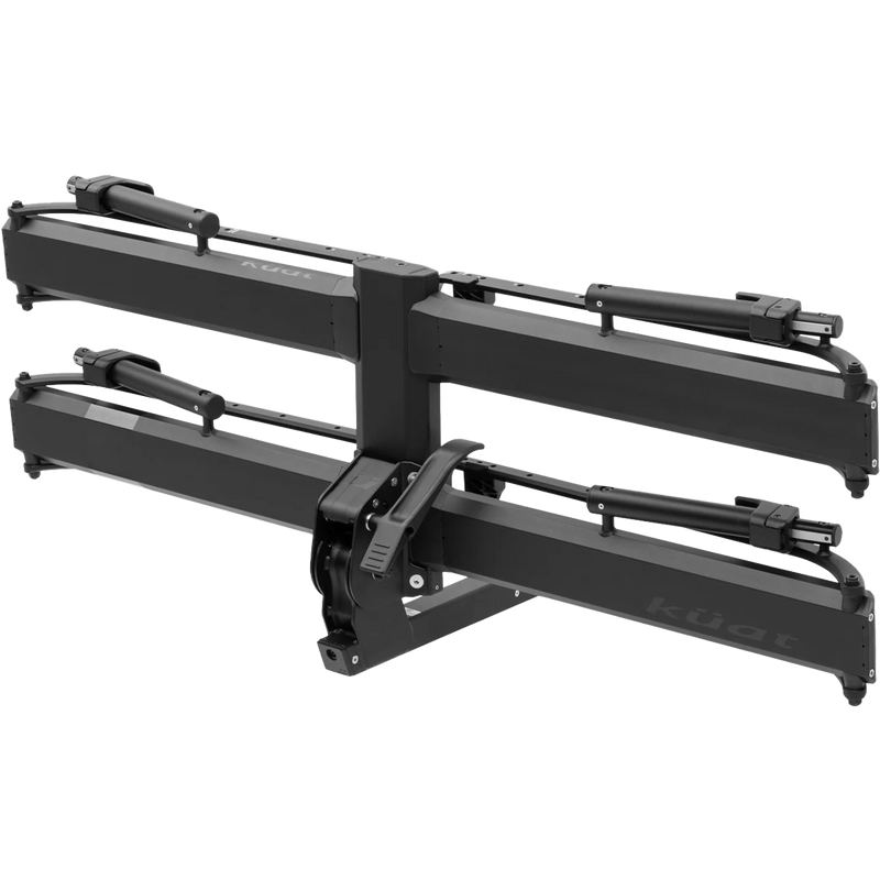 Piston Pro 2" Dual Ratchet 2 Bike Black, Kuat Piston Pro 2" Dual Ratchet 2 Bike Black closed 3/4 view