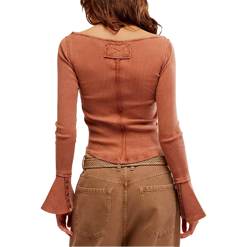 Women's Soul Sister Layering Top, Free People Women's Soul Sister Layering Top in Cedarwood back