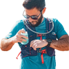 Hydrapak Softflask 150 ml in Malibu Blue with model